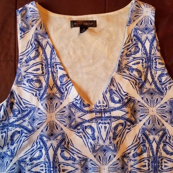 Willi Smith V-Neck Printed Fully Lined Tank - Picture 3 of 7